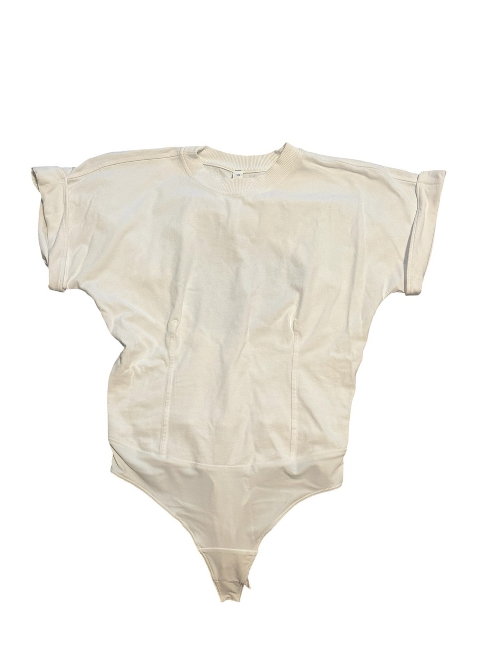 lululemonš Heavyweight Cotton T-Shirt Bodysuit - White Size Medium Like New - Picture 6 of 10